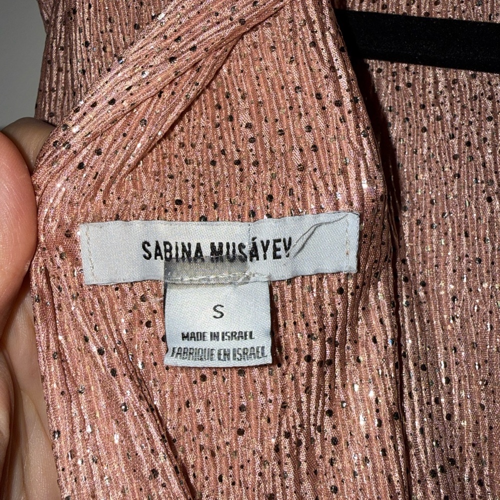 Sabina Musayev Shimmering Pink‎ Mini size small  Dress - Picture 7 of 8